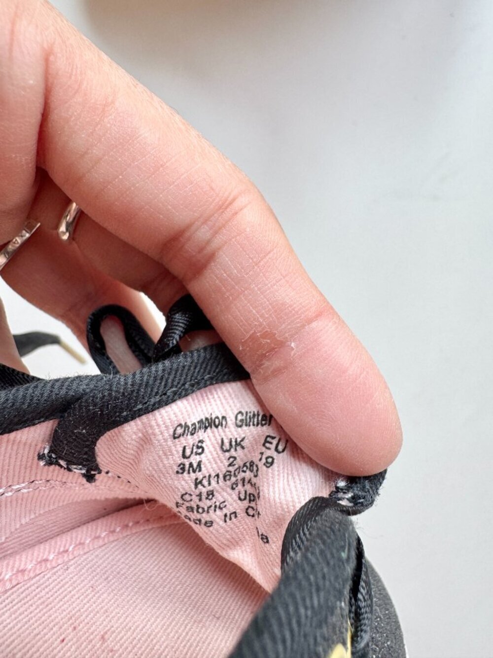NWOB Baby KEDS x KATE SPADE Champion Glitter Crib Black Sneakers, Size 3M - Picture 9 of 9